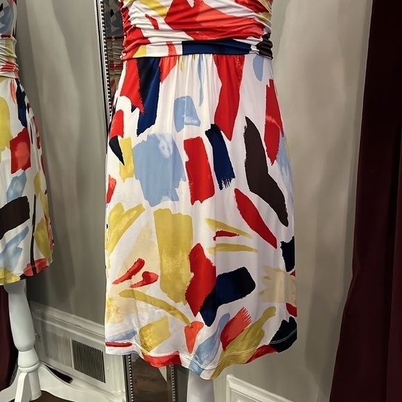 BCBGMaxAzria One Shoulder Print Mini Dress Size Small - Picture 3 of 12